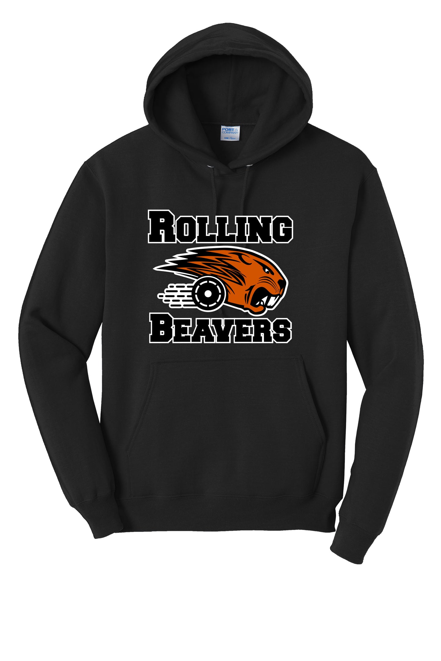 Rolling Beavers Port & Company® Core Fleece Pullover Hooded Sweatshirt (ready 12/13)