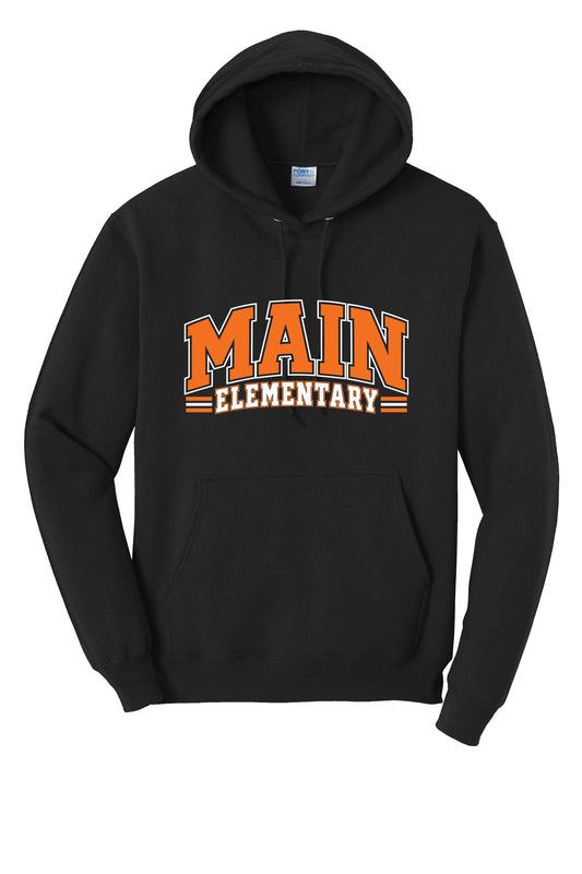 Main Elementary Block Port & Company® Core Fleece Pullover Hooded Sweatshirt (Ready 11/30)