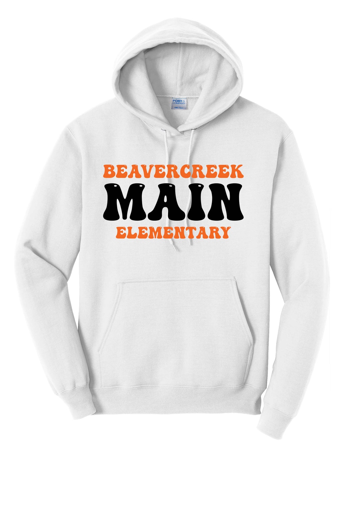 Main Elementary Bubble Port & Company® Core Fleece Pullover Hooded Sweatshirt (Ready 11/30)