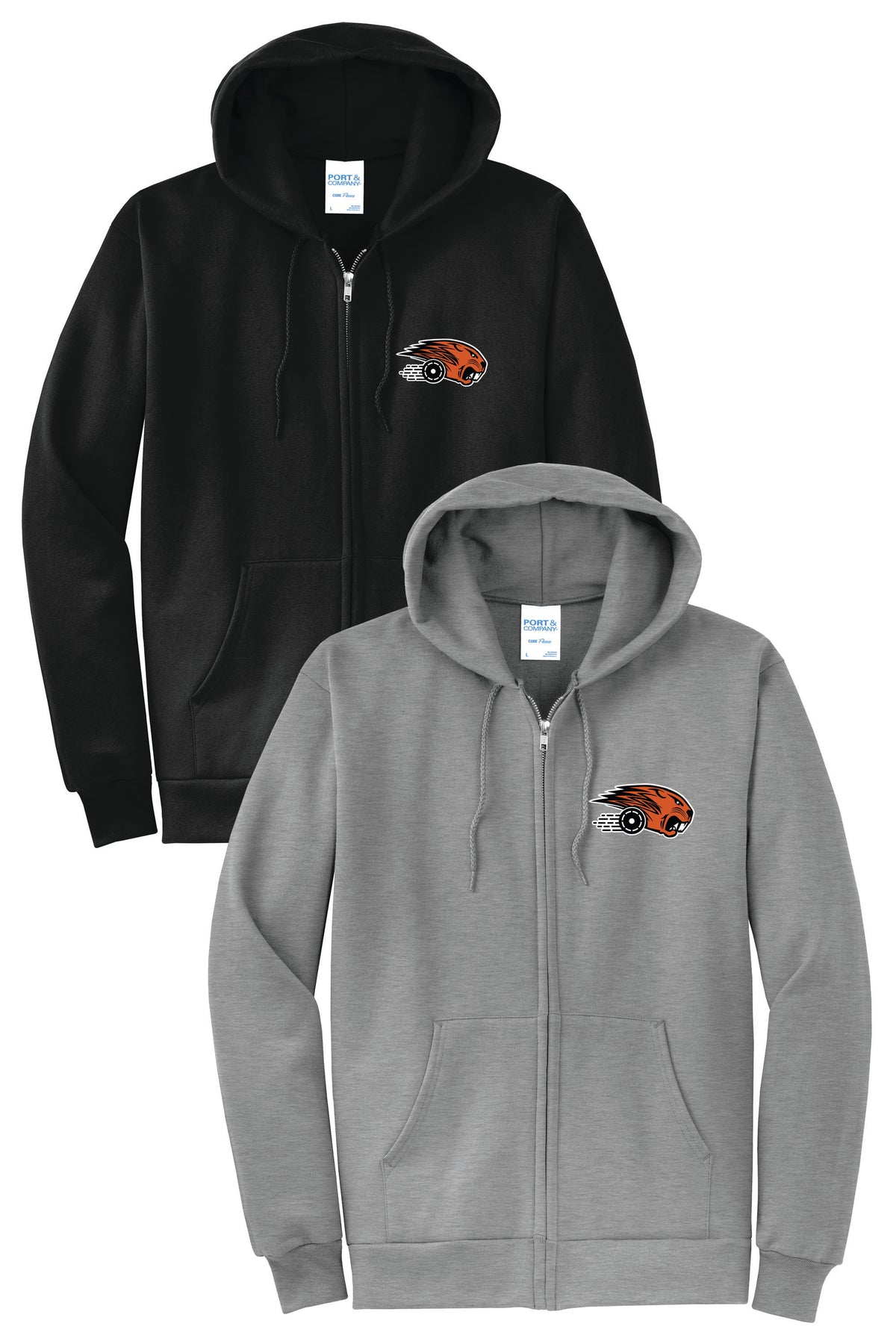 Rolling Beavers Port & Company® Core Fleece Fleece Full-Zip Hooded Sweatshirt (ready 12/02)