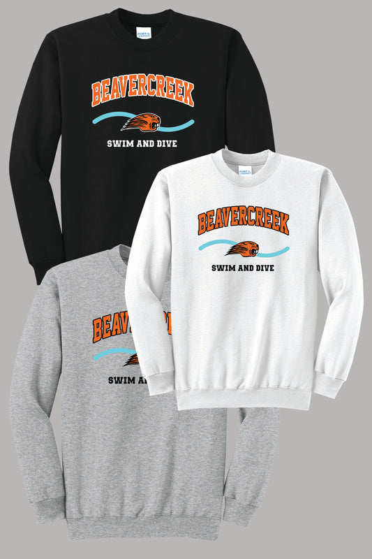 Beavercreek Swim and Dive Port & Company® Core Fleece Crewneck Sweatshirt (Pre Order)