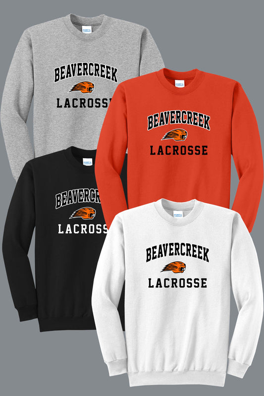 Beavercreek Lacrosse Port & Company® Core Fleece Crewneck Sweatshirt (Ready 3/28)