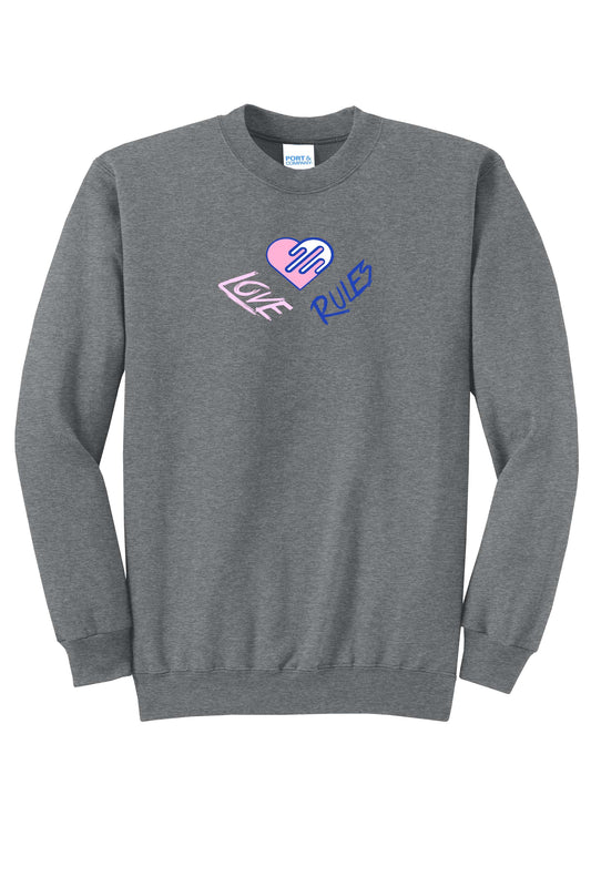 Love Rules Crewneck Sweatshirt