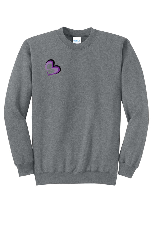 SBM Heart Small Right Chest Logo Crewneck Sweatshirt