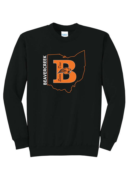 Beavercreek Swim and Dive Ohio Port & Company® Core Fleece Crewneck Sweatshirt (Pre Order)