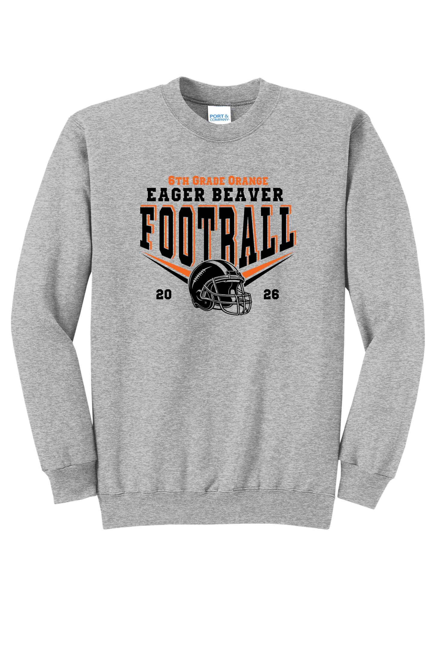 EB 6th Grade Orange Port & Company® Core Fleece Crewneck Sweatshirt (Pre Order)