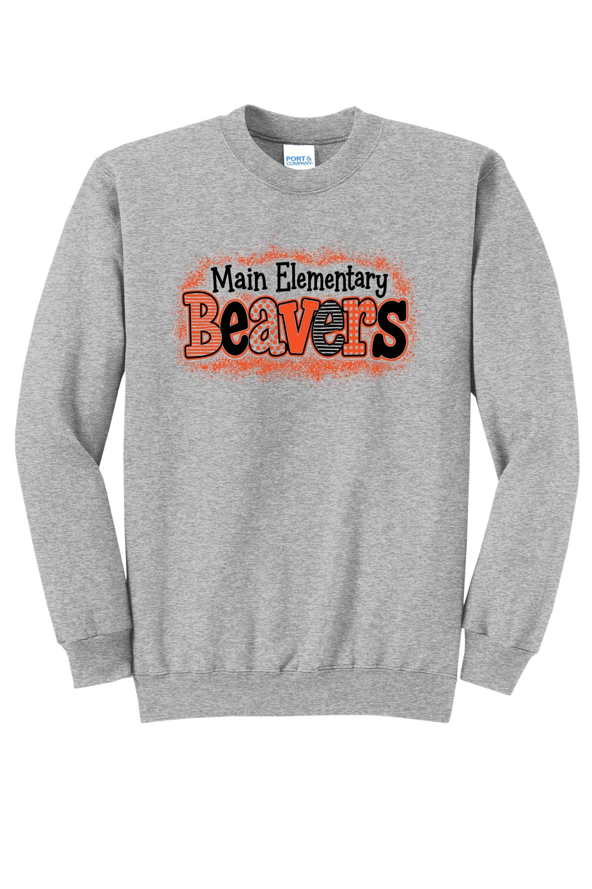 Main Elementary Beavers Port & Company® Core Fleece Crewneck Sweatshirt (Ready 11/30)