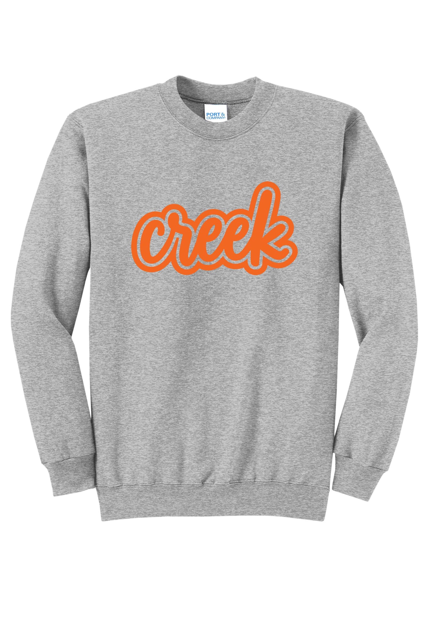 Creek Script Port & Company® Core Fleece Crewneck Sweatshirt (Ready 8/12)