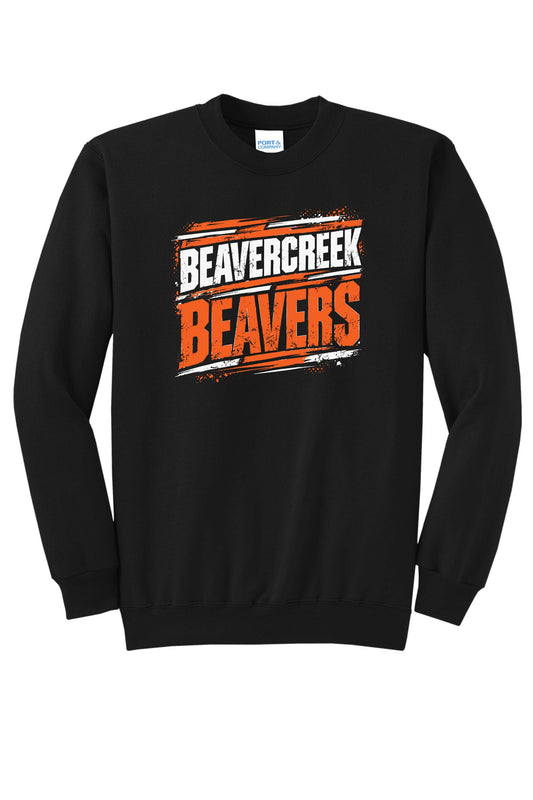 Beavercreek High School Distressed Beavers Crewneck