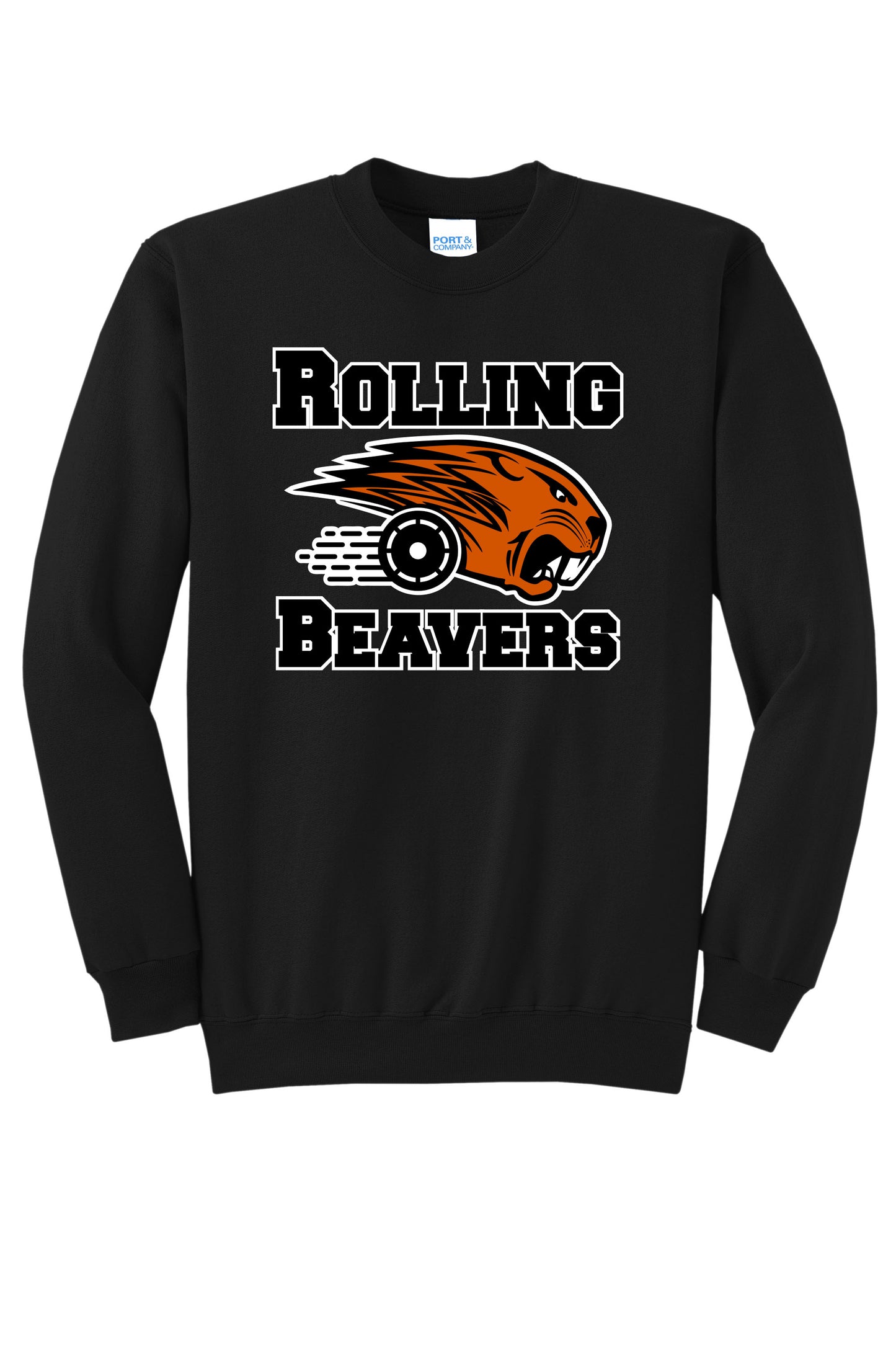 Rolling Beavers Port & Company® Core Fleece Pullover Crewneck Sweatshirt (ready 12/13)