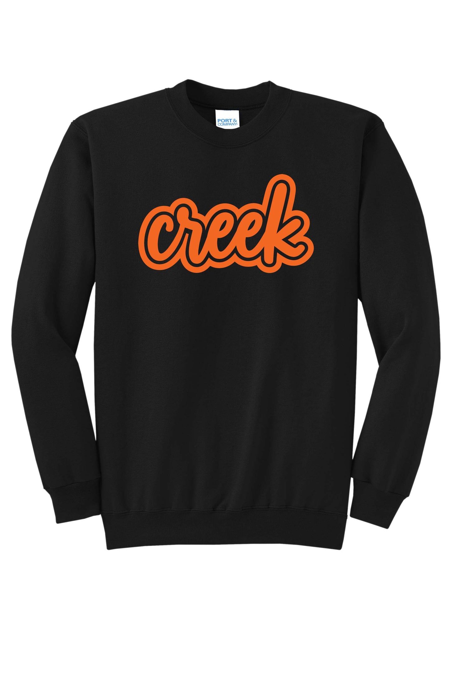 Creek Script Port & Company® Core Fleece Crewneck Sweatshirt (Ready 8/12)