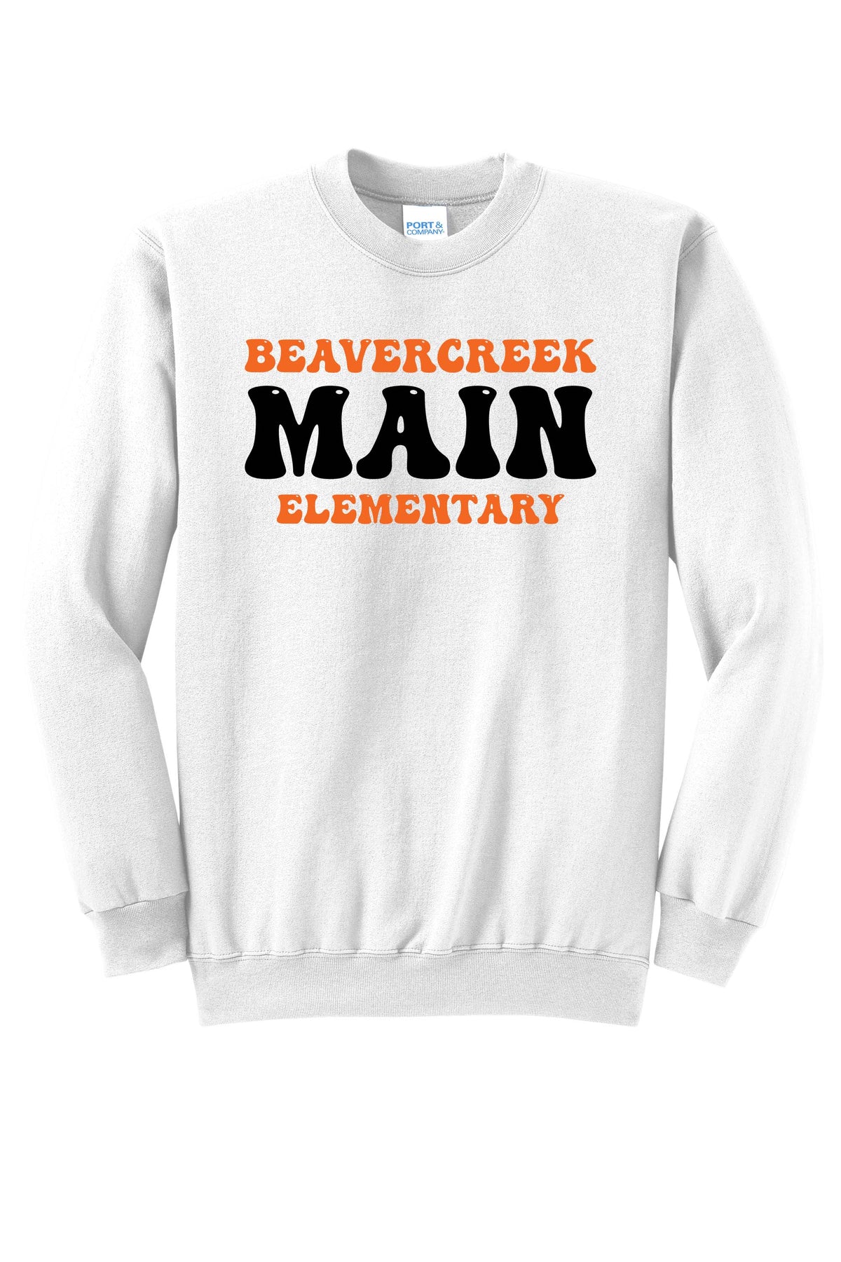 Main Elementary Bubble Port & Company® Core Fleece Crewneck Sweatshirt (Ready 11/30)