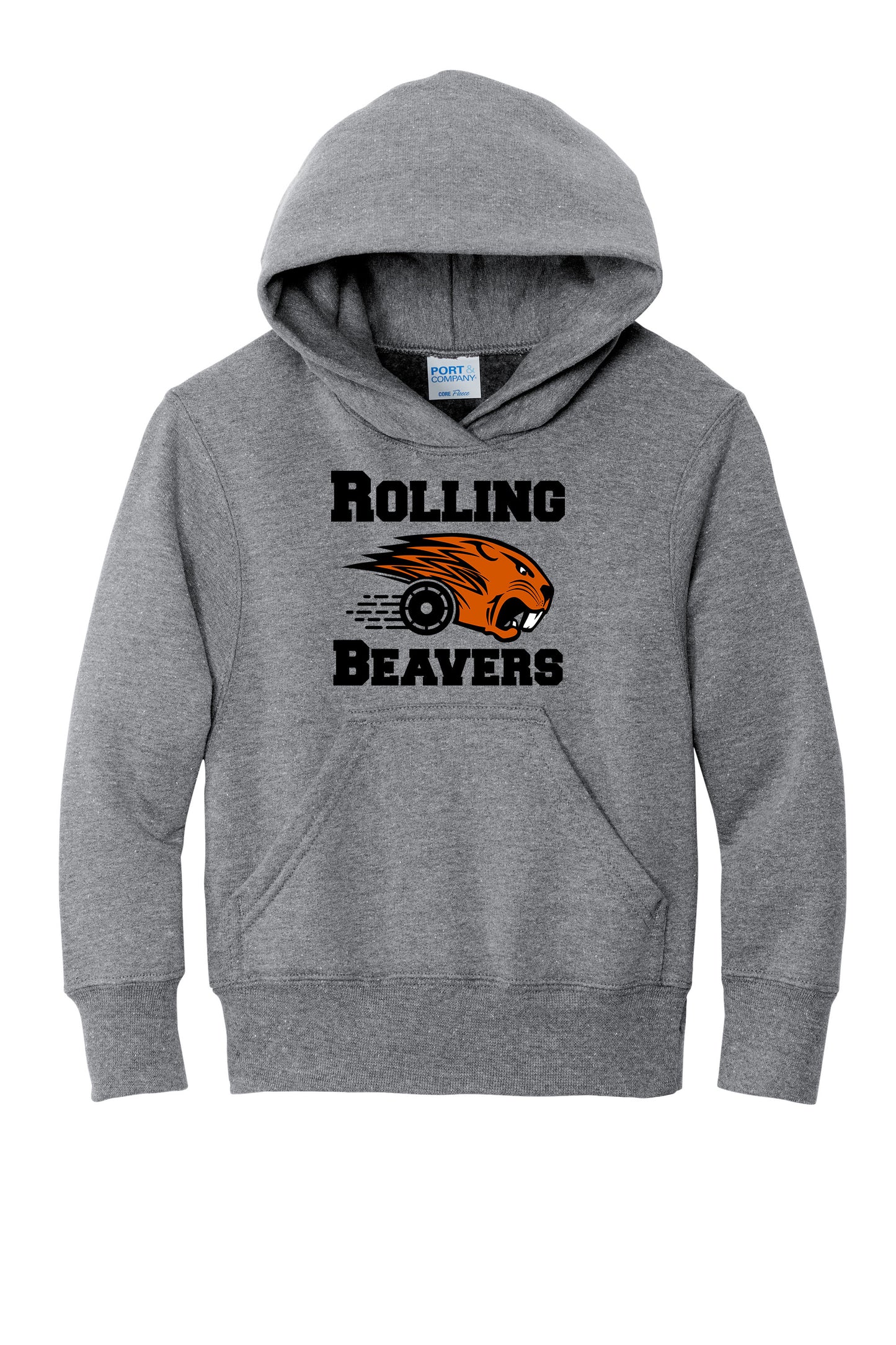 Rolling Beavers YOUTH Port & Company® Core Fleece Pullover Hooded Sweatshirt (ready 12/13)