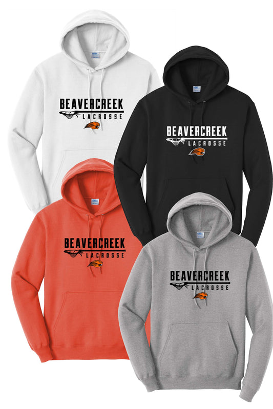 Beavercreek Lacrosse Stick Port & Company® Core Fleece Pullover Hooded Sweatshirt (ready 5/2)
